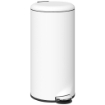 Bidone Immondizia Cestino Rifiuti a Pedale 30L 36x30x63.5cm Bianco Crema