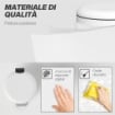 Bidone Immondizia Cestino Rifiuti a Pedale 30L 36x30x63.5cm Bianco Crema