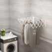 STENDIBIANCHERIA A PARETE RETRATTILE PER INTERNI ED ESTERNI, 63.5X60X20 CM, BIANCO