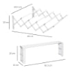 STENDIBIANCHERIA A PARETE RETRATTILE PER INTERNI ED ESTERNI, 63.5X60X20 CM, BIANCO