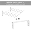 STENDIBIANCHERIA A PARETE RETRATTILE PER INTERNI ED ESTERNI, 63.5X60X20 CM, BIANCO
