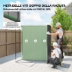 Casetta da Giardino in Metallo con Prese d'Aria e Porta Scorrevole, 159x106x181 cm, Grigio Scuro