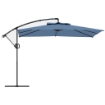 OMBRELLONE DECENTRATO DA GIARDINO REGOLABILE A 360¦ 3X3.25M BLU CHIARO