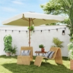 OMBRELLONE DA GIARDINO E DA ESTERNO INCLINABILE 2X3 M BEIGE