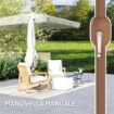 OMBRELLONE DA GIARDINO E DA ESTERNO INCLINABILE 2X3 M BEIGE