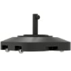 Base per Ombrellone a Rotelle e Riempibile con Acqua o Sabbia, in HDPE, 48x48x32.5 cm, Nero