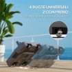 Base per Ombrellone a Rotelle e Riempibile con Acqua o Sabbia, in HDPE, 48x48x32.5 cm, Nero