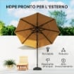Base per Ombrellone a Rotelle e Riempibile con Acqua o Sabbia, in HDPE, 48x48x32.5 cm, Nero