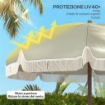 Ombrellone da Spiaggia Salvaspazio con Protezione UV40+ e Borsa di Trasporto, Verde