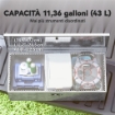 Cassetta degli Attrezzi da 43L in Alluminio con Serratura, 2 Chiavi e Maniglia Laterale, 76.2x33x24.4 cm, Argento