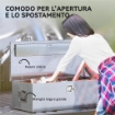 Cassetta degli Attrezzi da 43L in Alluminio con Serratura, 2 Chiavi e Maniglia Laterale, 76.2x33x24.4 cm, Argento