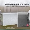 Cassetta degli Attrezzi da 43L in Alluminio con Serratura, 2 Chiavi e Maniglia Laterale, 76.2x33x24.4 cm, Argento