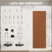 Porta Scorrevole 90x210 cm, Armadi Kit Montaggio, Binario, Effetto Legno Marrone