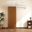 Porta Scorrevole 75x210cm, Armadio Kit Montaggio, Binario, Effetto Legno Marrone