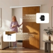 Porta Scorrevole 75x210cm, Armadio Kit Montaggio, Binario, Effetto Legno Marrone