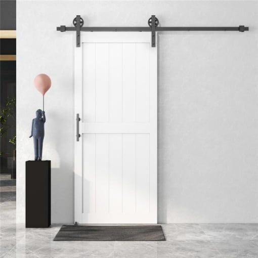 PORTA SCORREVOLE PORTA DA INTERNO STILE INDUSTRIALE, 81.3X213.4CM, LEGNO