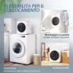 MINI ASCIUGATRICE PORTATILE 4 KG, DISPLAY LED, 800W, CARICA FRONTALE, FINO 60?, IMPILABILE/PARETE/AUTOPORTANTE, TIMER, PER CASA, BIANCO