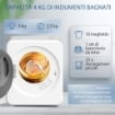 MINI ASCIUGATRICE PORTATILE 4 KG, DISPLAY LED, 800W, CARICA FRONTALE, FINO 60?, IMPILABILE/PARETE/AUTOPORTANTE, TIMER, PER CASA, BIANCO