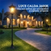 Set di 2 Lampioni Solari da Giardino 1.86m, Lampade Stradali Acciaio Inox
