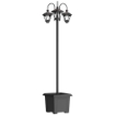 LAMPIONE DA GIARDINO SOLARE 1.85 M IN ACCIAIO INOX CON ALTEZZA REGOLABILE, IP44 IMPERMEABILE