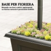 LAMPIONE DA GIARDINO SOLARE 1.6 M IN ALLUMINIO, ACCENSIONE AUTOMATICO, IP44 IMPERMEABILE, NERO