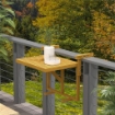 TAVOLINO DA RINGHIERA PER BALCONE PIEGHEVOLE E REGOLABILE IN LEGNO, COLORE LEGNO