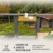 TAVOLINO DA RINGHIERA PER BALCONE PIEGHEVOLE E REGOLABILE IN LEGNO, COLORE LEGNO