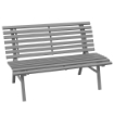 Panchina da Esterno in Alluminio a 2 Posti a Doghe, 123x67x79cm, Grigio