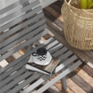 Panchina da Esterno in Alluminio a 2 Posti a Doghe, 123x67x79cm, Grigio