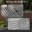 Panchina da Esterno in Alluminio a 2 Posti a Doghe, 123x67x79cm, Grigio