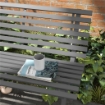 Panchina da Esterno in Alluminio a 2 Posti a Doghe, 123x67x79cm, Grigio