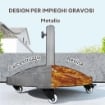 Base per Ombrellone in Resina da 21 kg Rotonda con Ruote e Freni, Bronzo