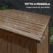 Casetta da Giardino in Metallo con Prese d'Aria e Porta Scorrevole, 159x106x181 cm, Marrone