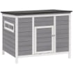 CASETTA PER ANATRE CON TETTO APRIBILE, FINESTRELLE E RAMPA, IN LEGNO, 93X70X72 CM, MULTICOLORE