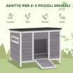 CASETTA PER ANATRE CON TETTO APRIBILE, FINESTRELLE E RAMPA, IN LEGNO, 93X70X72 CM, MULTICOLORE