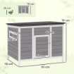 CASETTA PER ANATRE CON TETTO APRIBILE, FINESTRELLE E RAMPA, IN LEGNO, 93X70X72 CM, MULTICOLORE