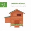 Pollaio in Legno con Nido, Tetto Impermeabile, Vassoio Estraibile, 2 Trespoli, Rampa, Finestra, per 2 Galline, Anatre,Arancione