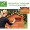 Pollaio in Legno con Nido, Tetto Impermeabile, Vassoio Estraibile, 2 Trespoli, Rampa, Finestra, per 2 Galline, Anatre,Arancione