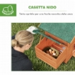 Pollaio in Legno con Nido, Tetto Impermeabile, Vassoio Estraibile, 2 Trespoli, Rampa, Finestra, per 2 Galline, Anatre,Arancione