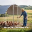 Pollaio per Galline da Esterno con Tetto Impermeabile e Serratura, in Acciaio Zincato, 2.8x1.7x1.9 m, Argento