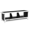 Nido per Galline a 3 Aree con Base Rialzata e Tetto, in Legno e Bitume, 95x37x34 cm, Grigio