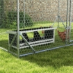 Nido per Galline a 3 Aree con Base Rialzata e Tetto, in Legno e Bitume, 95x37x34 cm, Grigio