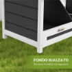 Nido per Galline a 3 Aree con Base Rialzata e Tetto, in Legno e Bitume, 95x37x34 cm, Grigio