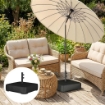 Base per Ombrellone Riempibile con Sabbia 80 kg/Sabbia Bagnata 90 kg, per Pali da Ï48 mm, Nero