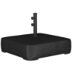 Base per Ombrellone Riempibile con Sabbia 80 kg/Sabbia Bagnata 90 kg, per Pali da Ï48 mm, Nero