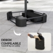 Base per Ombrellone Riempibile con Sabbia 80 kg/Sabbia Bagnata 90 kg, per Pali da Ï48 mm, Nero