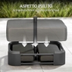 Base per Ombrellone Riempibile con Sabbia 80 kg/Sabbia Bagnata 90 kg, per Pali da Ï48 mm, Nero