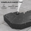 SET 2 PESI BASE PER OMBRELLONE A SBALZO IN HDPE RIEMPIBILI FINO A 105 KG, 101X101X12CM, NERO