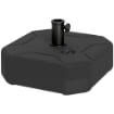 BASE PER OMBRELLONE QUADRATA RIEMPIBILE CON SABBIA O ACQUA FINO A 25KG, NERO