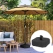 BASE PER OMBRELLONE QUADRATA RIEMPIBILE CON SABBIA O ACQUA FINO A 25KG, NERO